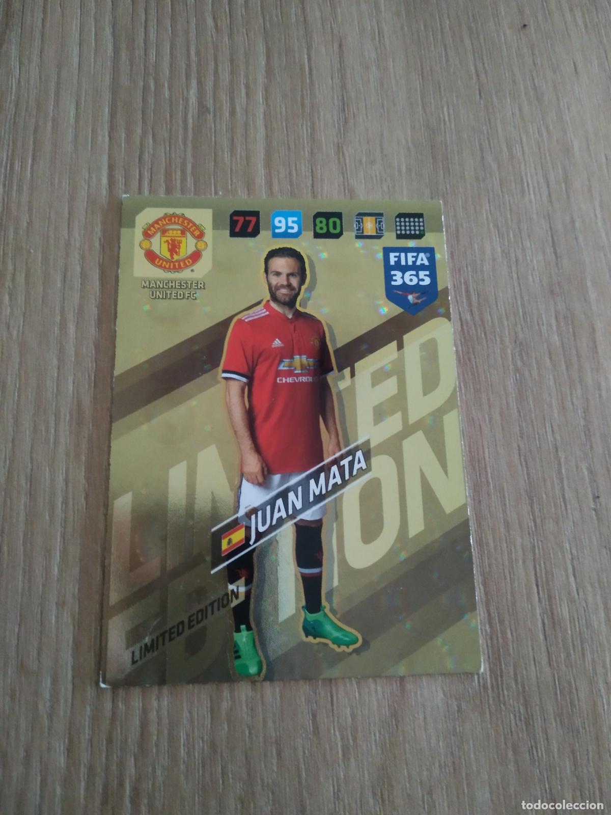 Cromos de F&uacute;tbol: JUAN MATA MANCHESTER UNITED EDICION LIMITADA CROMO FUTBOL PANINI ADRENALYN 17-18 FIFA 365 2017-2018