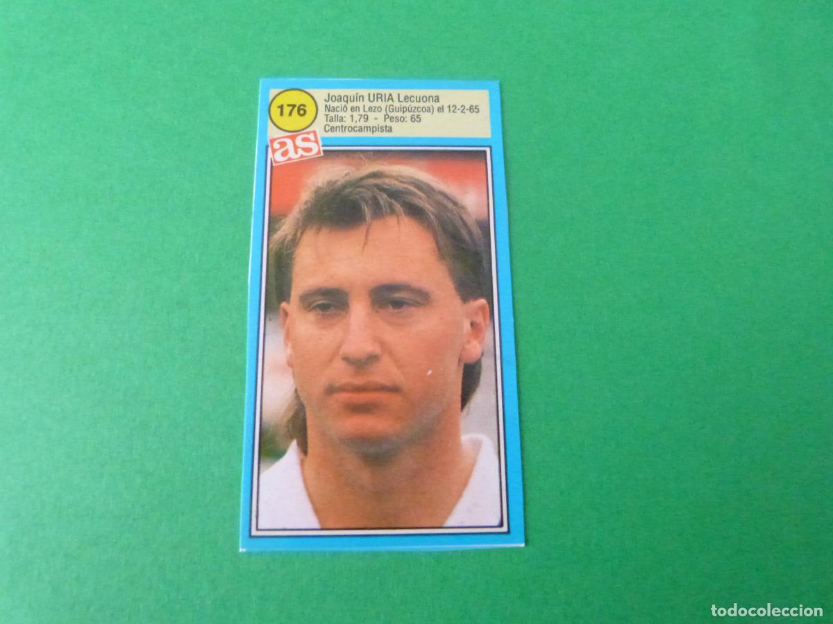 Cromos de F&uacute;tbol: CROMO FUTBOL URIA REAL SOCIEDAD RECORTADO N&ordm; 176 ASES DE LA LIGA 1990-1991/90-91 DIARIO AS