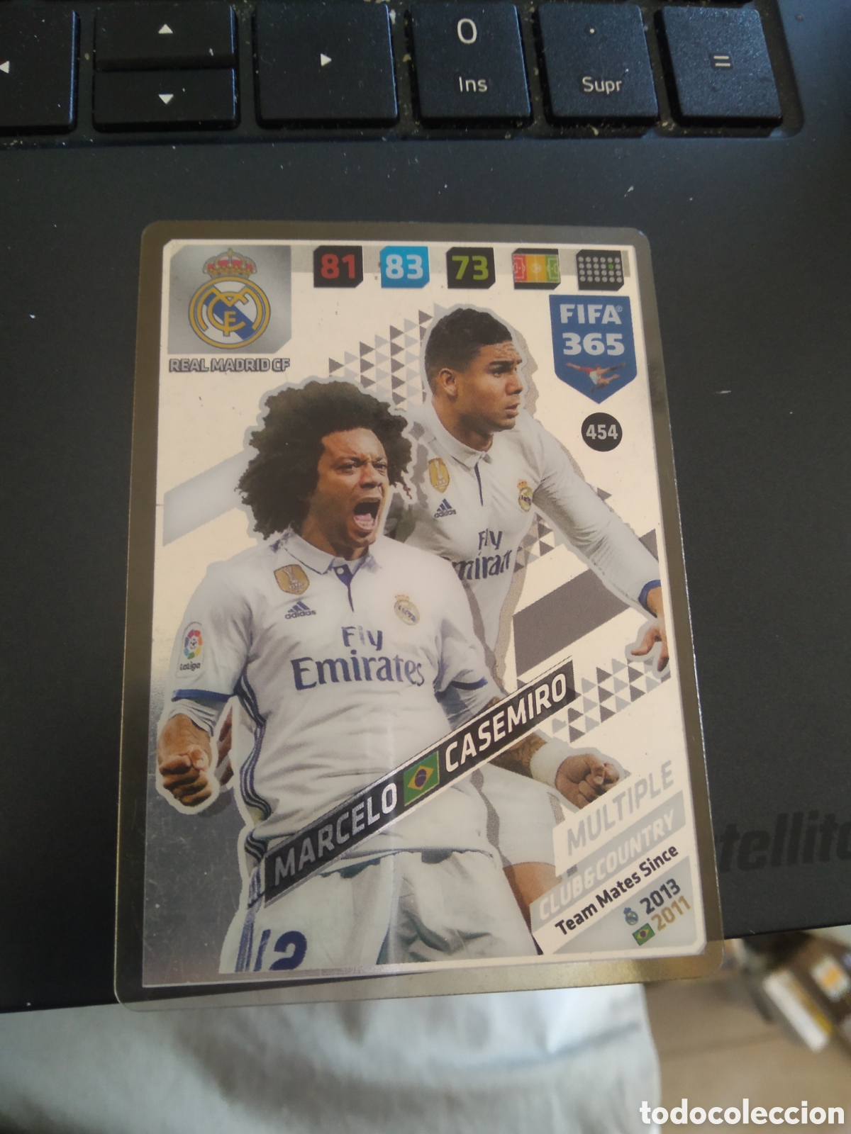 Cromos de F&uacute;tbol: 454 MARCELO CASEMIRO REAL MADRID CROMO FUTBOL PANINI ADRENALYN 17-18 FIFA 365 2017-2018