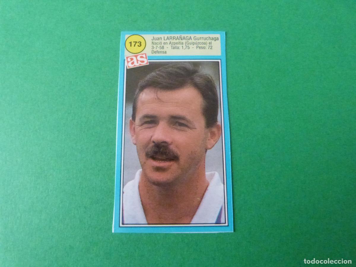 Cromos de F&uacute;tbol: CROMO FUTBOL LARRA&Ntilde;AGA REAL SOCIEDAD RECORTADO N&ordm; 173 ASES DE LA LIGA 1990-1991/90-91 DIARIO AS