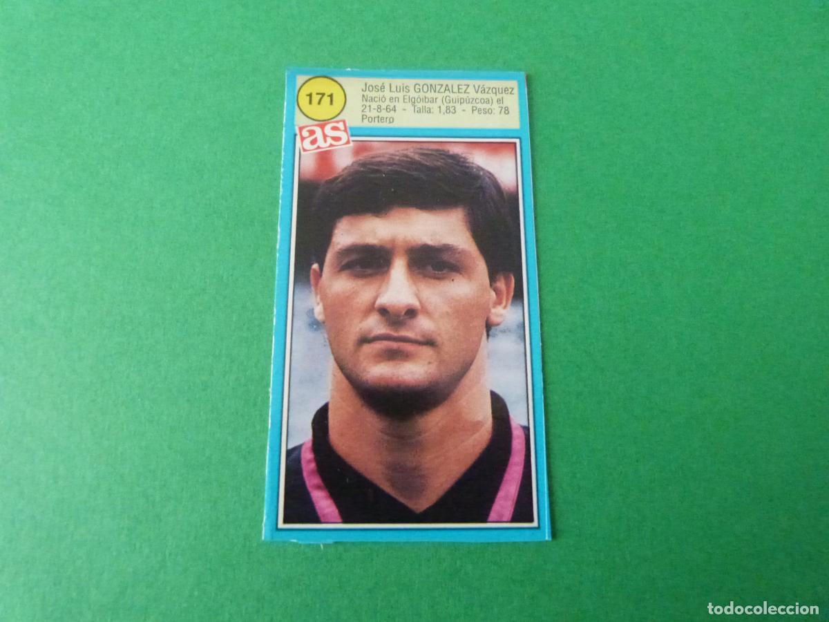 Cromos de F&uacute;tbol: CROMO FUTBOL GONZALEZ REAL SOCIEDAD RECORTADO N&ordm; 171 ASES DE LA LIGA 1990-1991/90-91 DIARIO AS