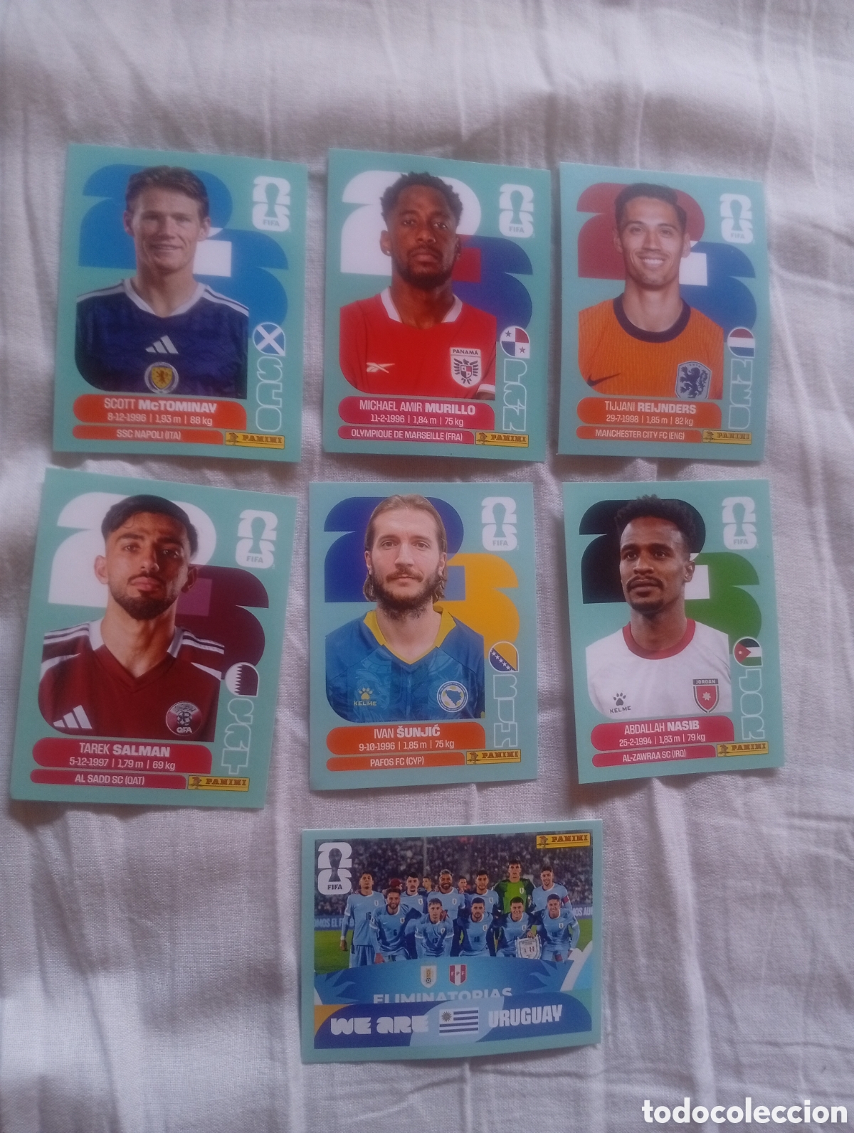 Fu&szlig;ball-Sticker: 7 Cromos del mundial 2026