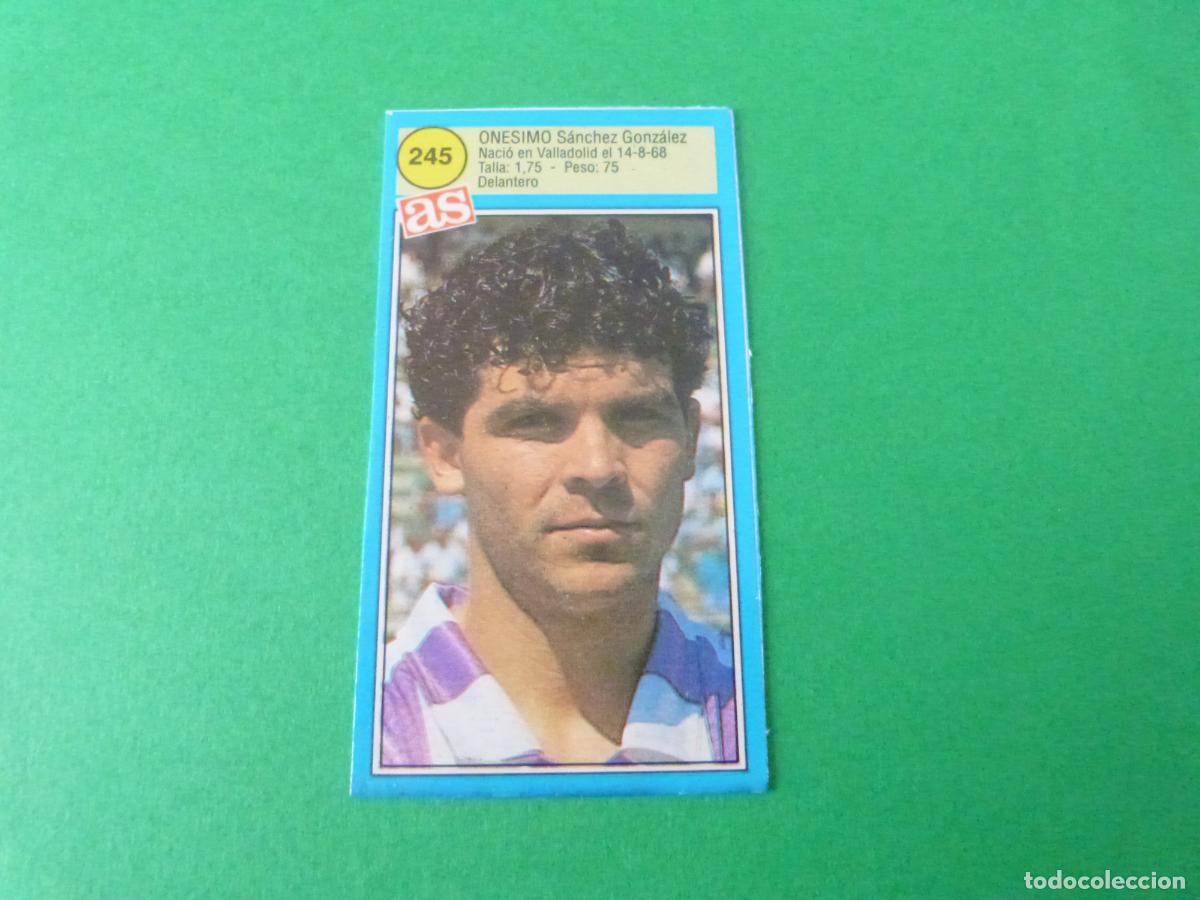 Cromos de F&uacute;tbol: CROMO FUTBOL ONESIMO REAL VALLADOLID RECORTADO N&ordm; 245 ASES DE LA LIGA 1990-1991/90-91 DIARIO AS