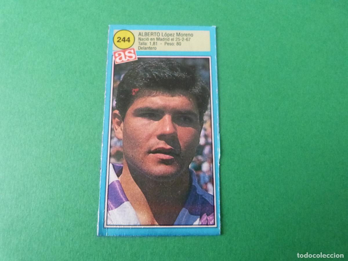 Cromos de F&uacute;tbol: CROMO FUTBOL ALBERTO REAL VALLADOLID RECORTADO N&ordm; 244 ASES DE LA LIGA 1990-1991/90-91 DIARIO AS