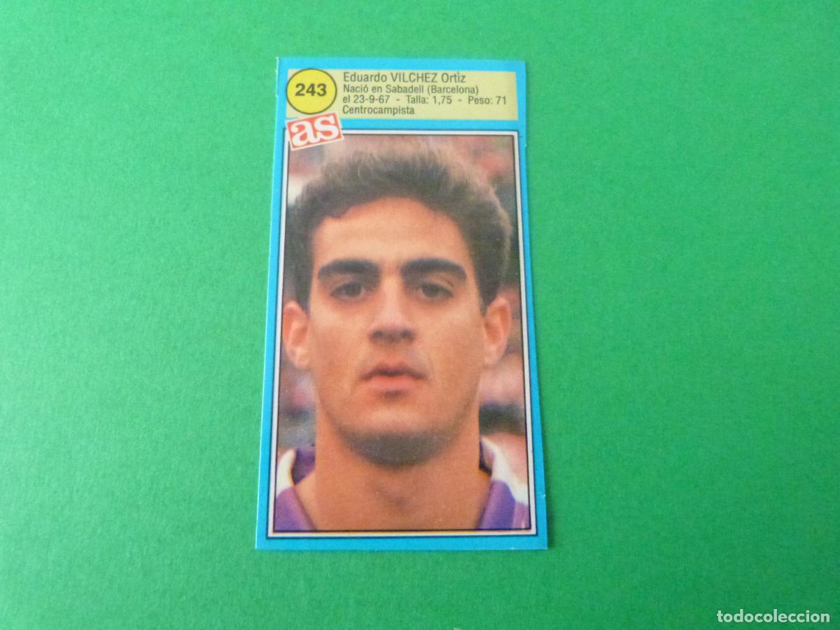 Cromos de F&uacute;tbol: CROMO FUTBOL VILCHEZ REAL VALLADOLID RECORTADO N&ordm; 243 ASES DE LA LIGA 1990-1991/90-91 DIARIO AS
