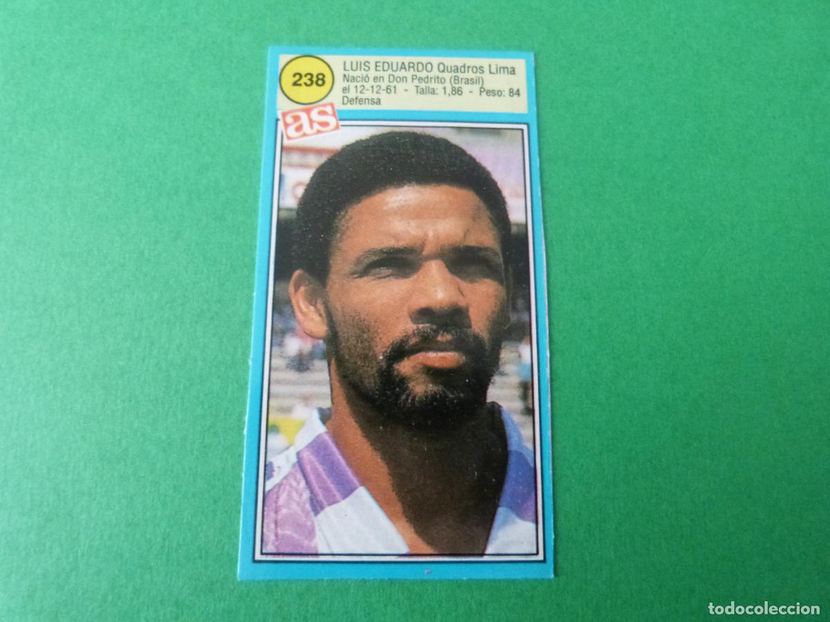 Cromos de F&uacute;tbol: CROMO FUTBOL LUIS EDUARDO REAL VALLADOLID RECORTADO N&ordm; 238 ASES DE LA LIGA 1990-1991/90-91 DIARIO AS