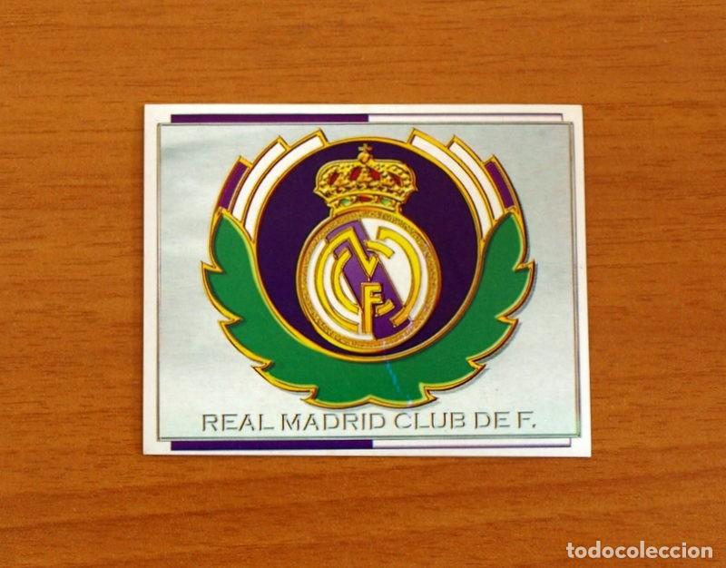 Cromos de F&uacute;tbol: Real Madrid - Escudo - Ediciones Este Liga 1996-1997, 96-97 - Nunca Pegado