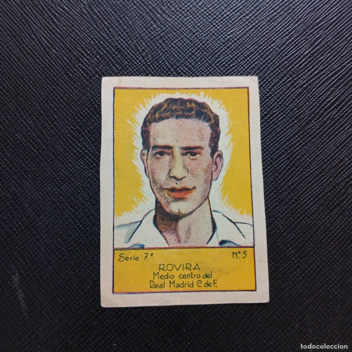 Cromos de F&uacute;tbol: 5 ROVIRA REAL MADRID CENTELLA HISPANO AMERICANA 1941 CROMO 41 FUTBOL - SIN PEGAR - A103 PG415