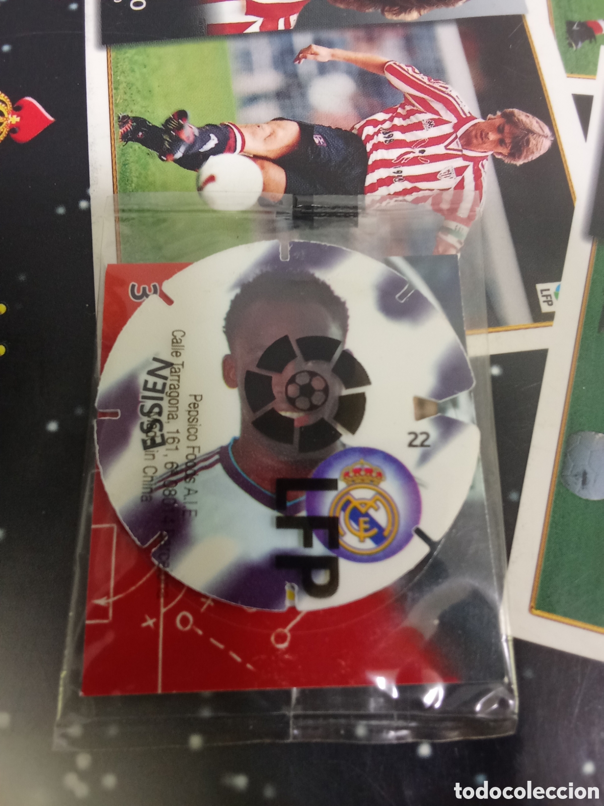 Football Stickers: N&ordm; 22 ESSIEN REAL MADRID TAZO LIGA 2012-2013 MATULIGA 12-13 MATUTANO. NUEVO