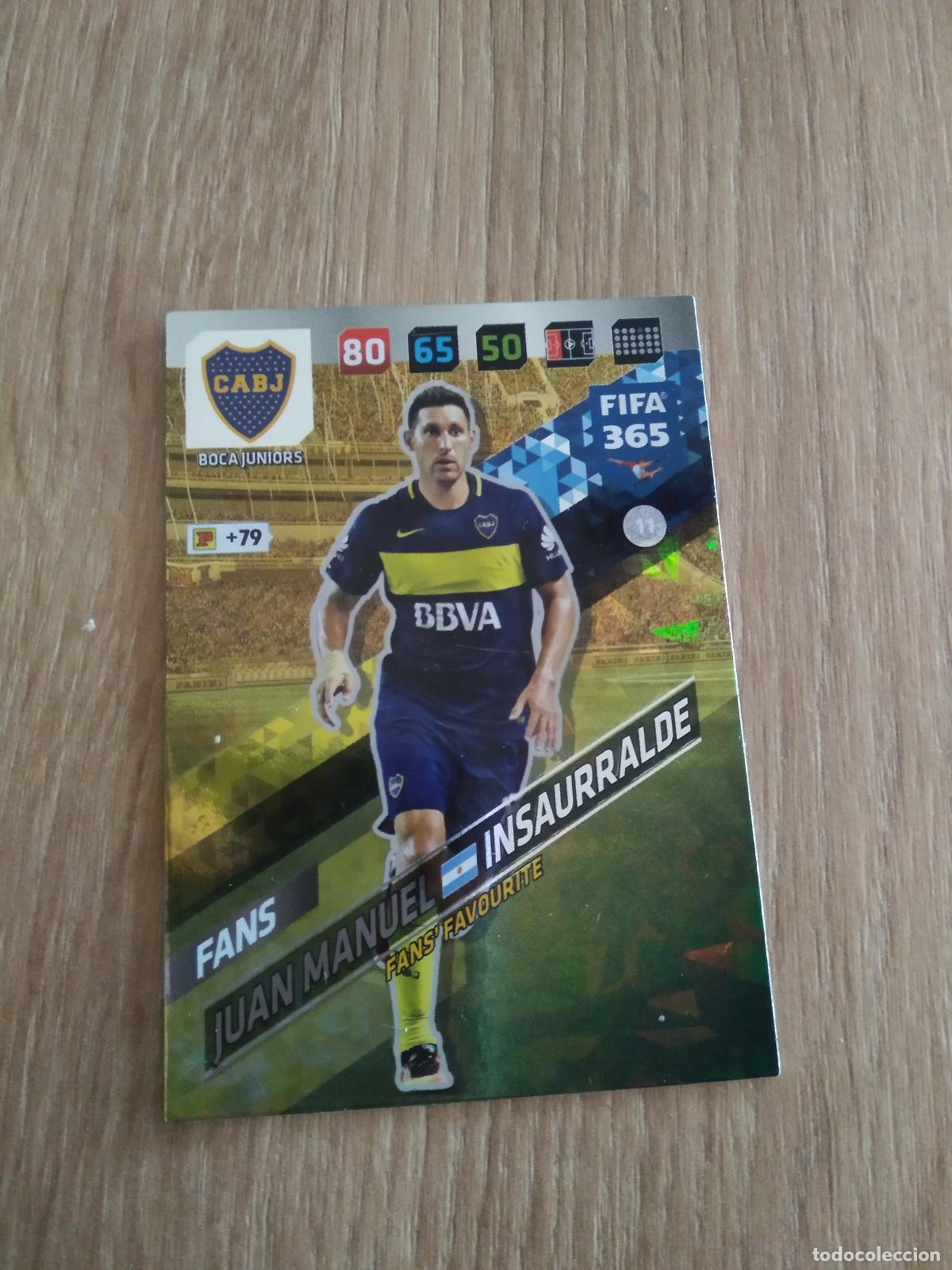 Cromos de F&uacute;tbol: 11 INSAURRALDE BOCA JUNIORS CROMO FUTBOL PANINI ADRENALYN 17-18 FIFA 365 2017-2018