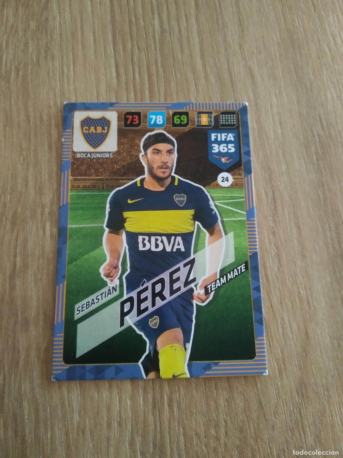 Cromos de F&uacute;tbol: 24 SEBASTIAN PEREZ BOCA JUNIORS CROMO FUTBOL PANINI ADRENALYN 17-18 FIFA 365 2017-2018