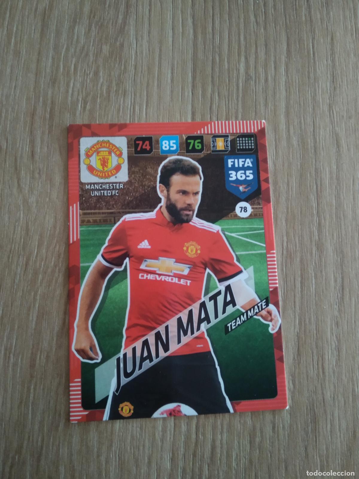 Cromos de F&uacute;tbol: 78 JUAN MATA MANCHESTER UNITED CROMO FUTBOL PANINI ADRENALYN 17-18 FIFA 365 2017-2018