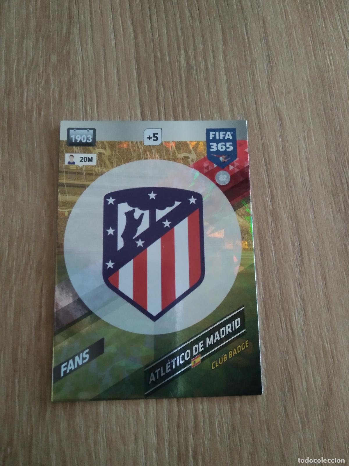 Cromos de F&uacute;tbol: 82 ESCUDO ATLETICO DE MADRID CROMO FUTBOL PANINI ADRENALYN 17-18 FIFA 365 2017-2018