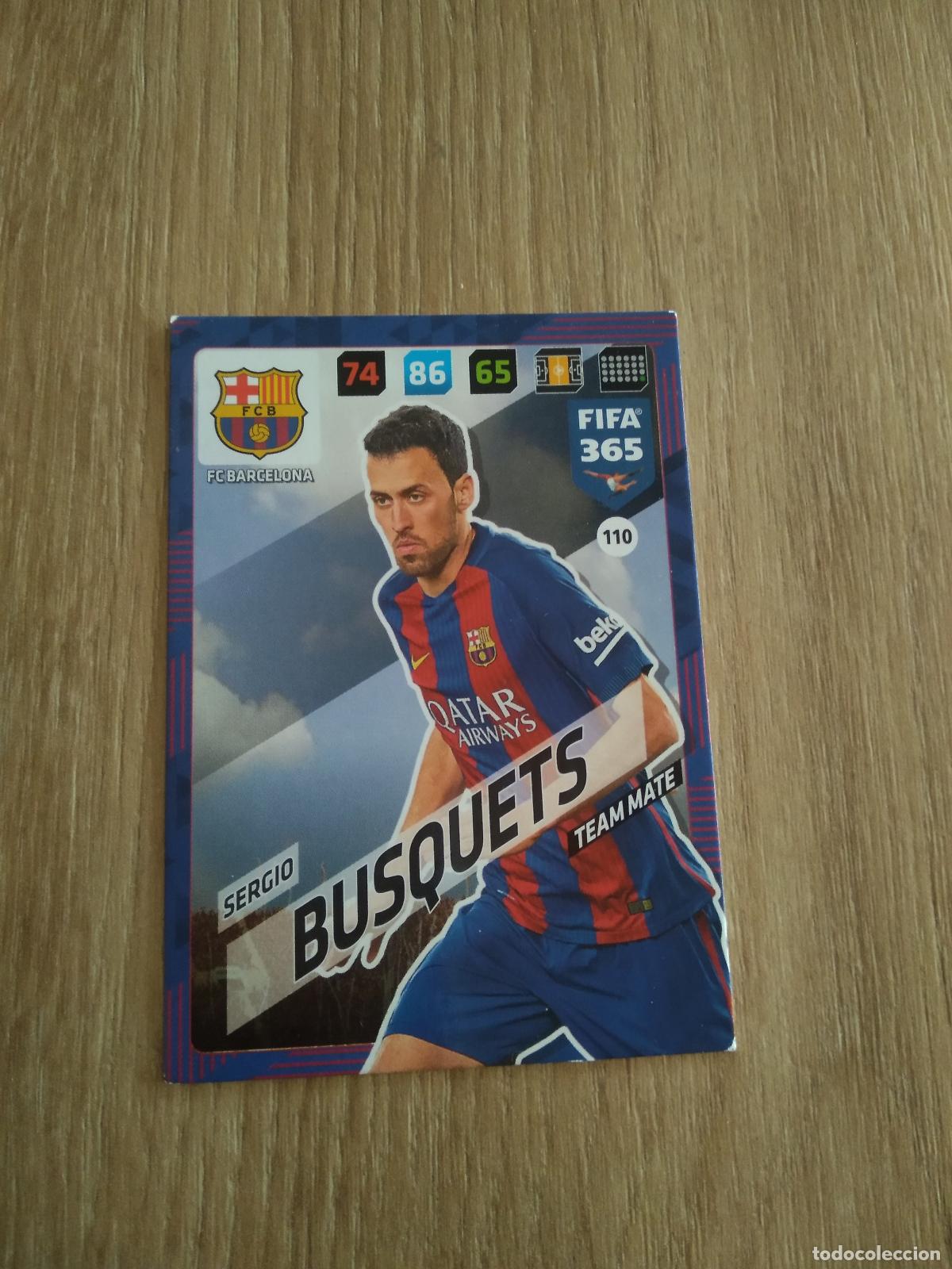 Cromos de F&uacute;tbol: 110 BUSQUETS BARCELONA BAR&Ccedil;A CROMO FUTBOL PANINI ADRENALYN 17-18 FIFA 365 2017-2018