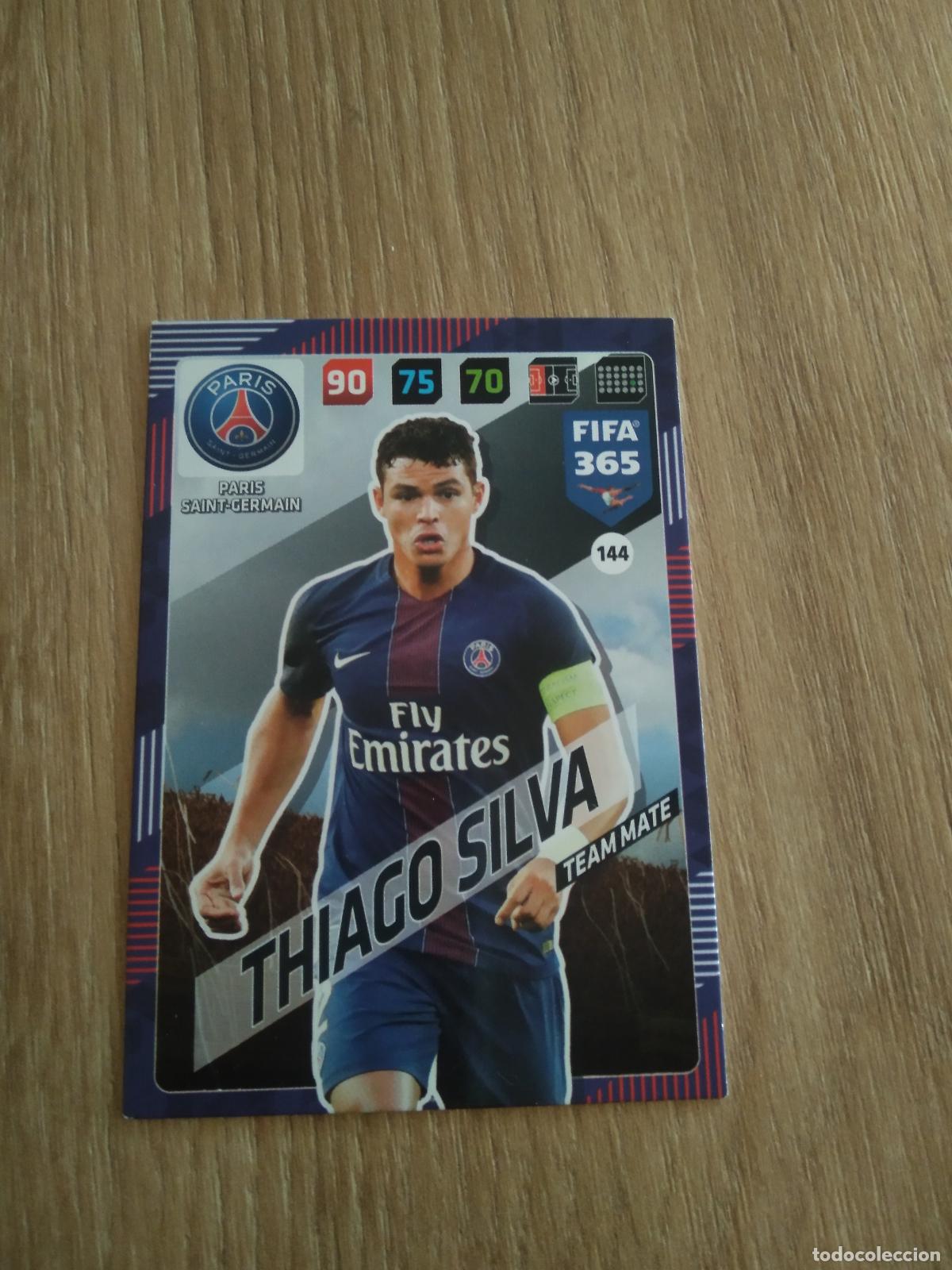 Cromos de F&uacute;tbol: 144 THIAGO SILVA PARIS SAINT GERMAIN CROMO FUTBOL PANINI ADRENALYN 17-18 FIFA 365 2017-2018