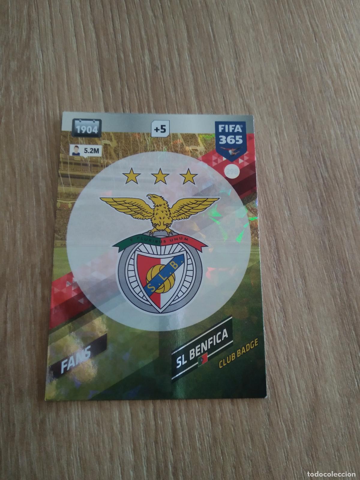 Cromos de F&uacute;tbol: 298 ESCUDO BENFICA CROMO FUTBOL PANINI ADRENALYN 17-18 FIFA 365 2017-2018