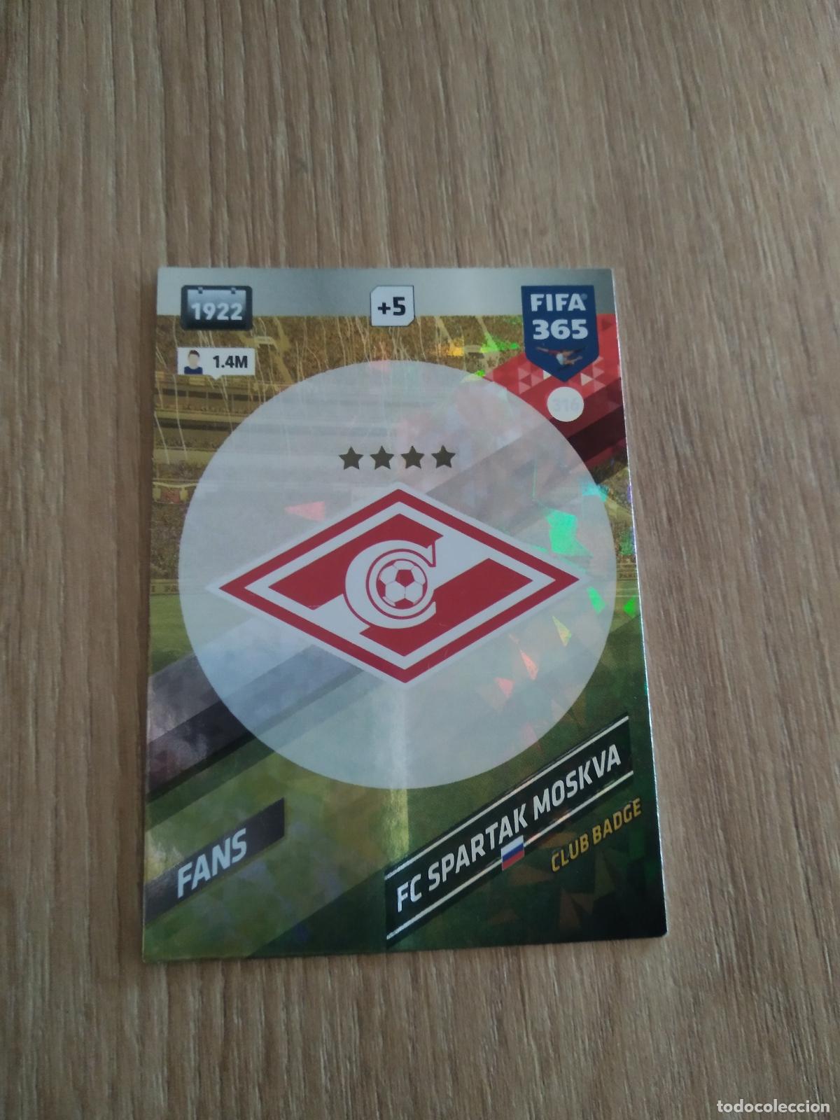 Cromos de F&uacute;tbol: 316 ESCUDO SPARTAK MOSCU CROMO FUTBOL PANINI ADRENALYN 17-18 FIFA 365 2017-2018