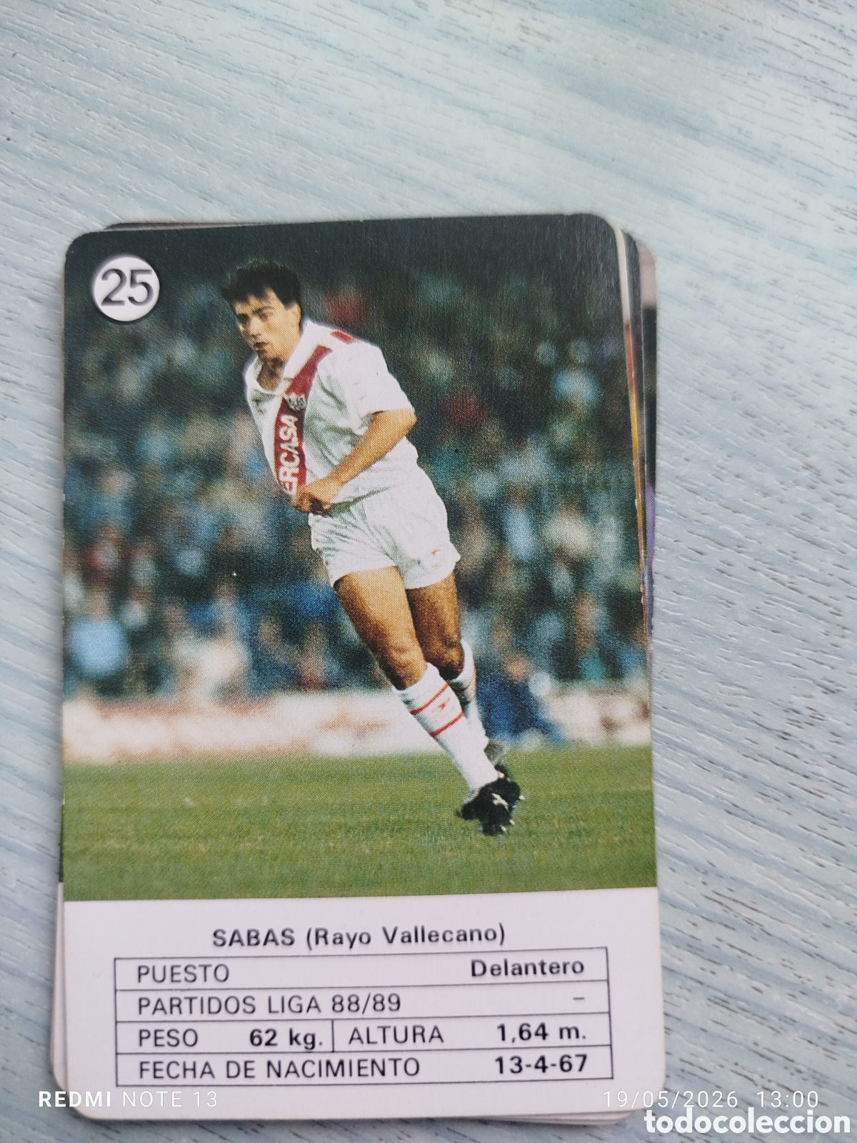 Cromos de F&uacute;tbol: Cromo carta.ssbss.rsyo vallecano