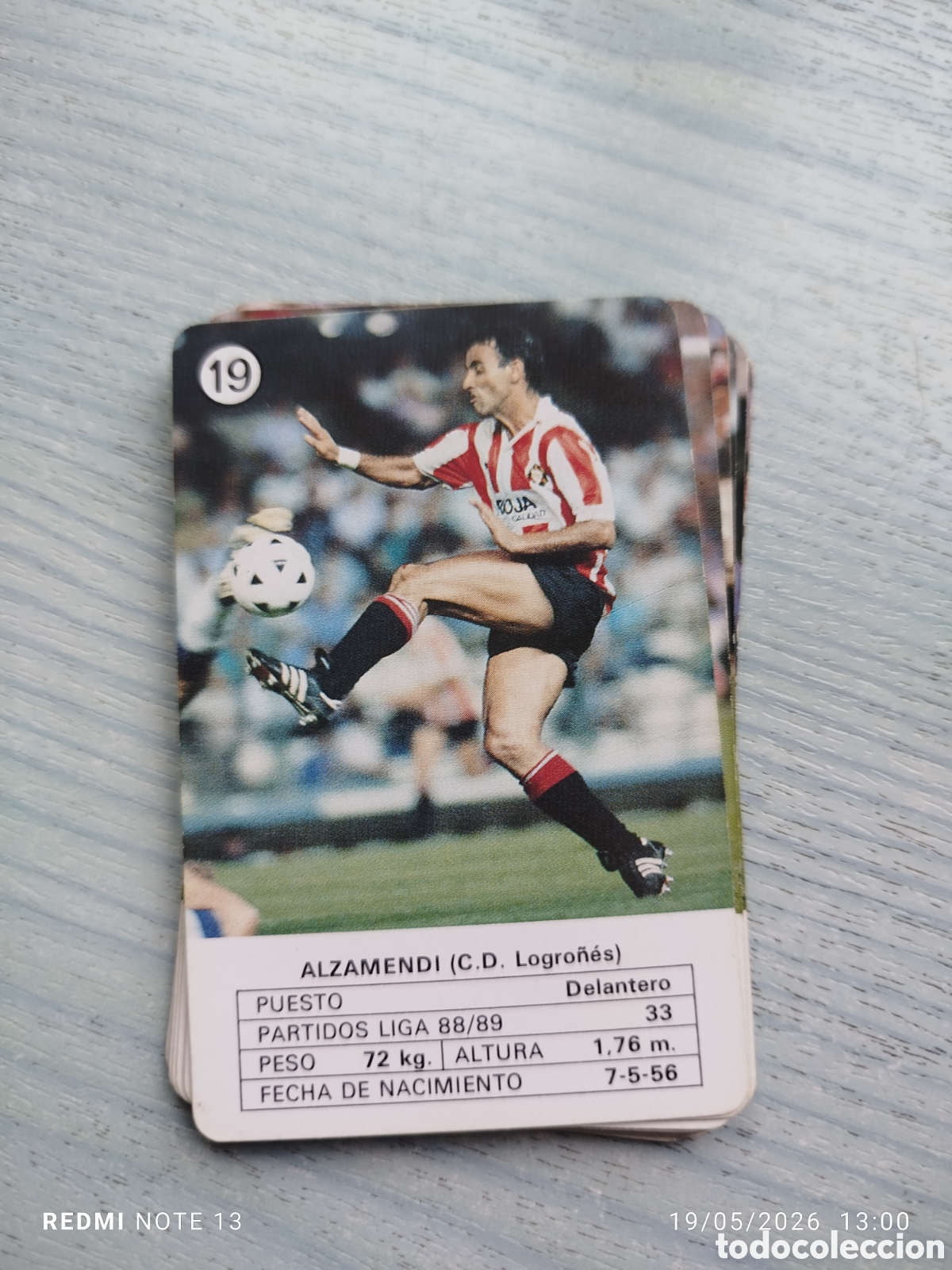 Cromos de F&uacute;tbol: Cromo carta alzamendi..logro&ntilde;rs