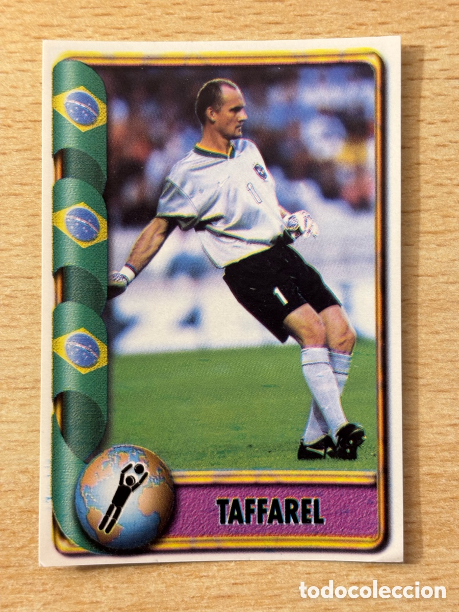 Fu&szlig;ball-Sticker: # 93 Taffarel Brasil Mundial Francia 98 Ediciones Estadio