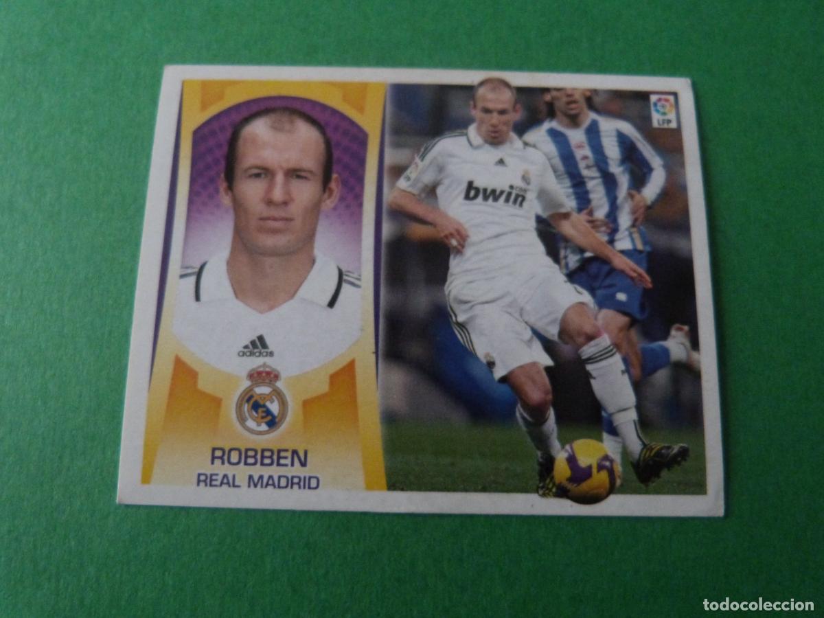 Cromos de F&uacute;tbol: CROMO FUTBOL ROBBEN REAL MADRID SIN PEGAR N&ordm; 13 B LIGA ESTE 2009-2010/09-10