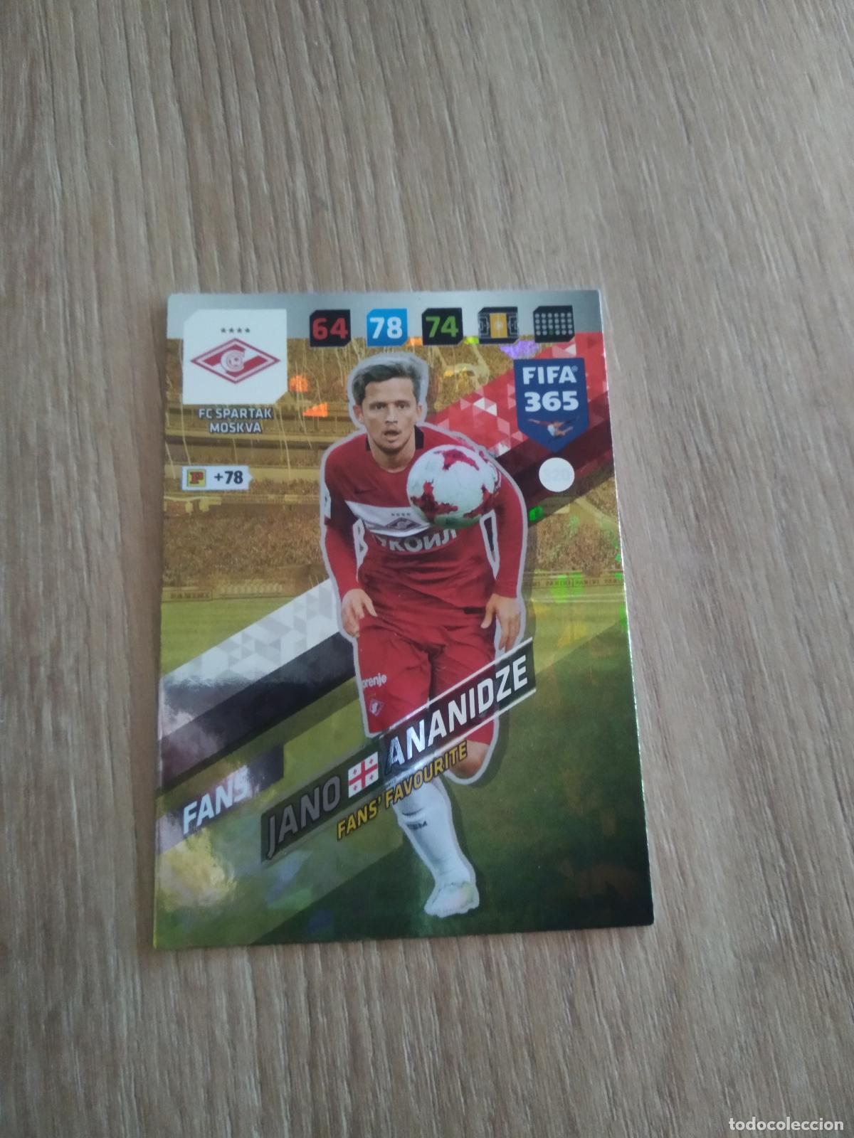 Cromos de F&uacute;tbol: 320 JANO ANANIDZE SPARTAK MOSCU CROMO FUTBOL PANINI ADRENALYN 17-18 FIFA 365 2017-2018