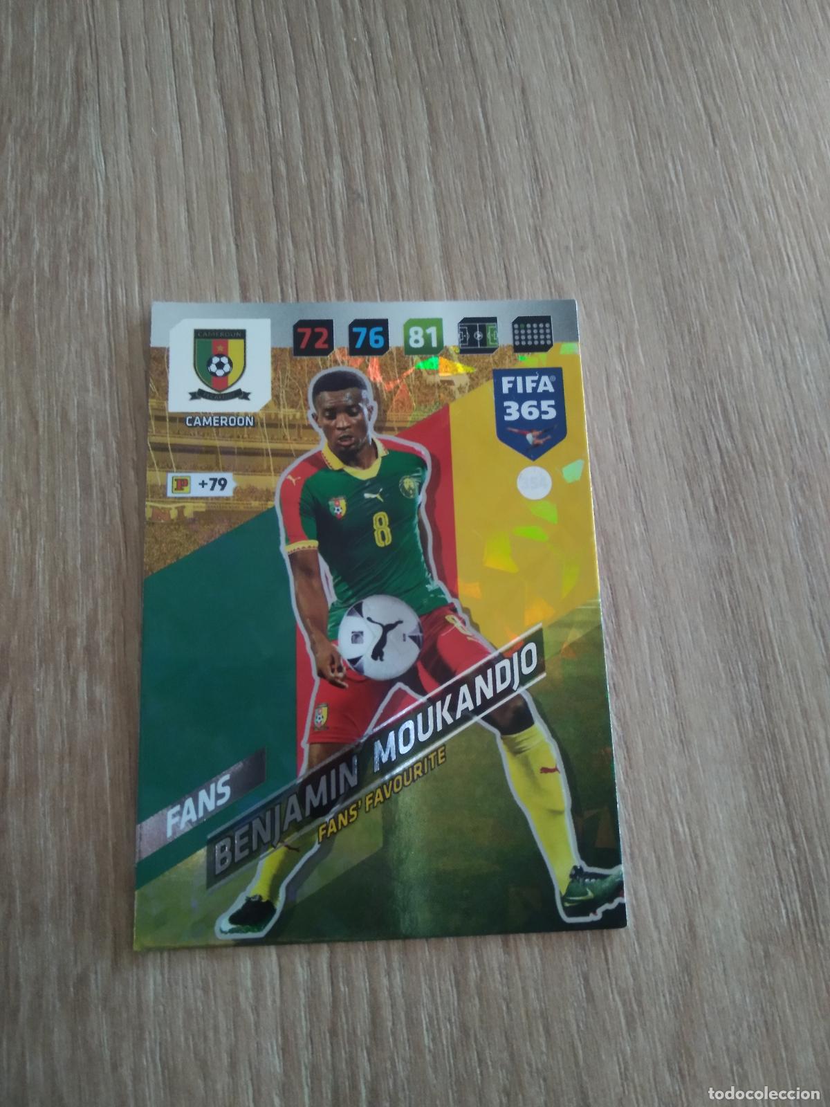 Cromos de F&uacute;tbol: 354 BENJAMIN MOUKANDJO CAMERUN CROMO FUTBOL PANINI ADRENALYN 17-18 FIFA 365 2017-2018