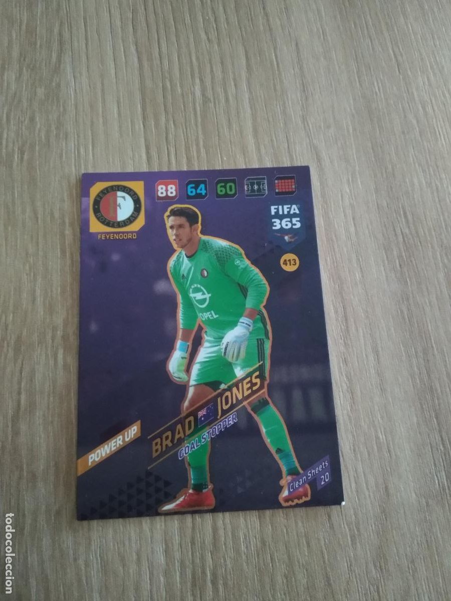 Cromos de F&uacute;tbol: 413 BRAD JONES FEYENOORD CROMO FUTBOL PANINI ADRENALYN 17-18 FIFA 365 2017-2018