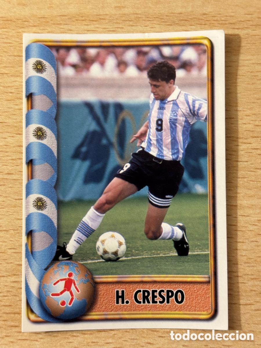 Cromos de F&uacute;tbol: # 58 Crespo Argentina Mundial Francia 98 Ediciones Estadio