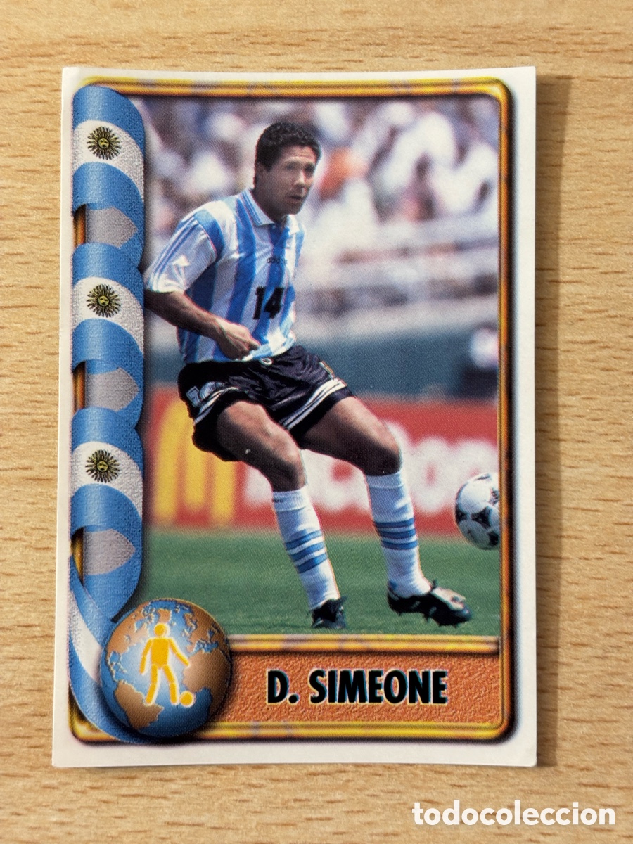 Cromos de F&uacute;tbol: # 53 Simeone Argentina Mundial Francia 98 Ediciones Estadio
