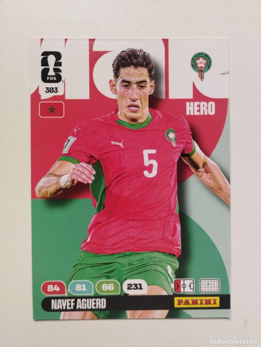 Cromos de F&uacute;tbol: CROMO CARD ADRENALYN MUNDIAL WORLD CUP 2026 HERO 303 NAYEF AGUERD MARRUECOS