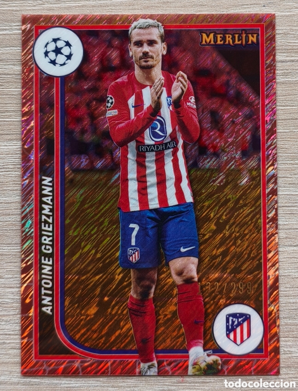 Cromos de F&uacute;tbol: 17 Antoine Griezmann Rose Gold Shimmer 132/299 | Atl&eacute;tico de Madrid 2023-24 Topps Merlin UEFA 23 24