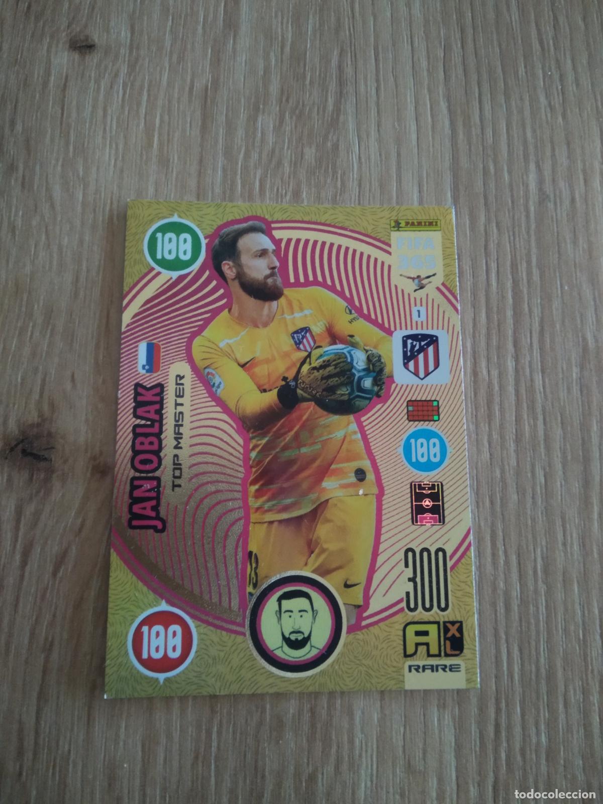 Cromos de F&uacute;tbol: 1 OBLAK ATLETICO DE MADRID TOP MASTER CROMO FUTBOL PANINI ADRENALYN 20-21 FIFA 365 2020-2021