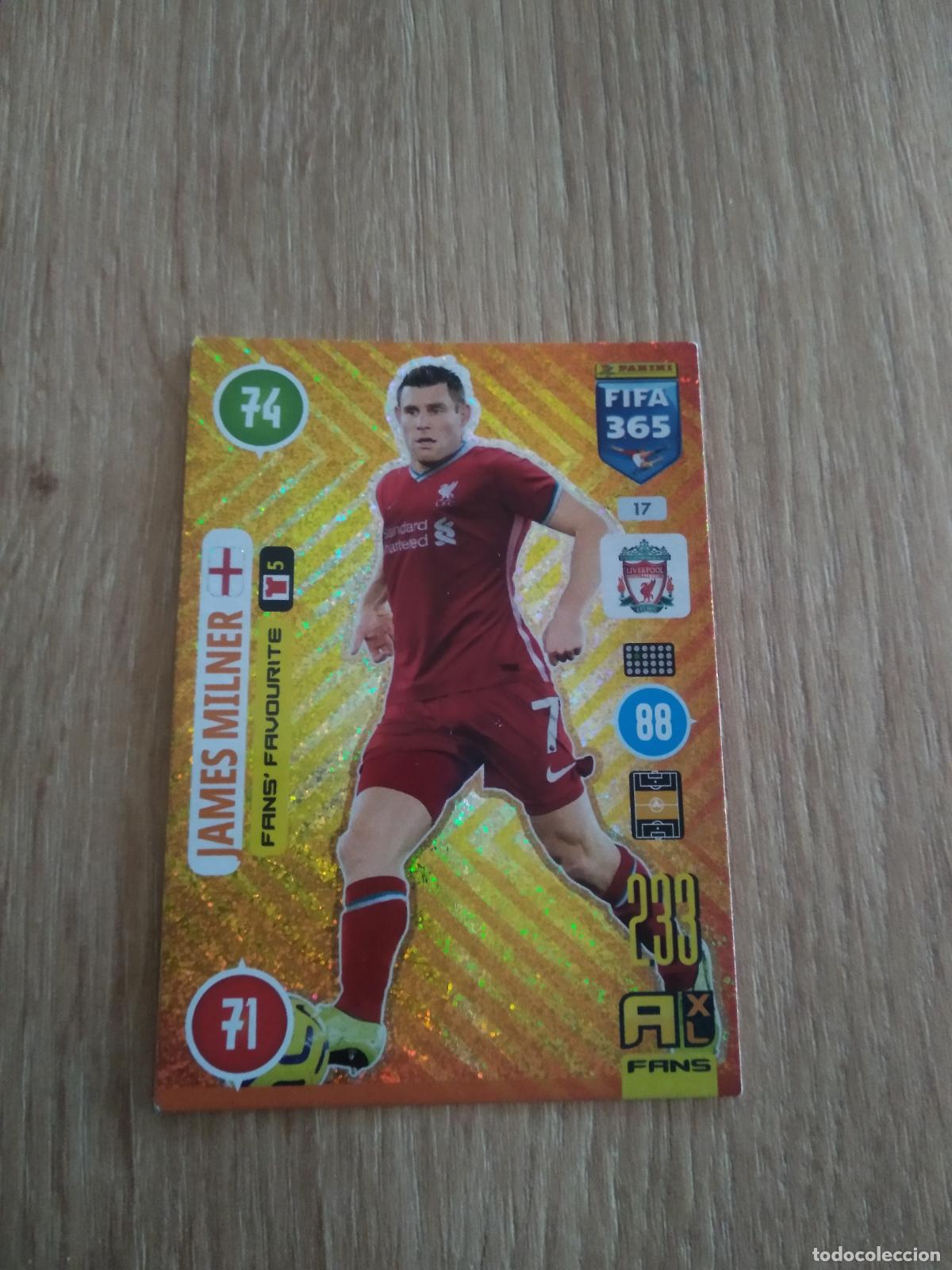 Cromos de F&uacute;tbol: 17 JAMES MILNER LIVERPOOL CROMO FUTBOL PANINI ADRENALYN 20-21 FIFA 365 2020-2021