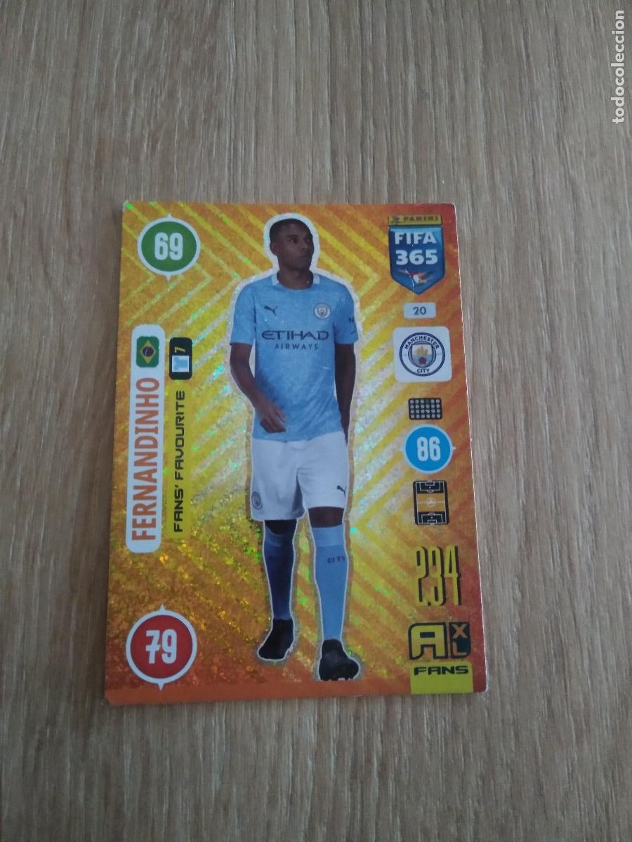 Cromos de F&uacute;tbol: 20 FERNANDINHO MANCHESTER CITY CROMO FUTBOL PANINI ADRENALYN 20-21 FIFA 365 2020-2021