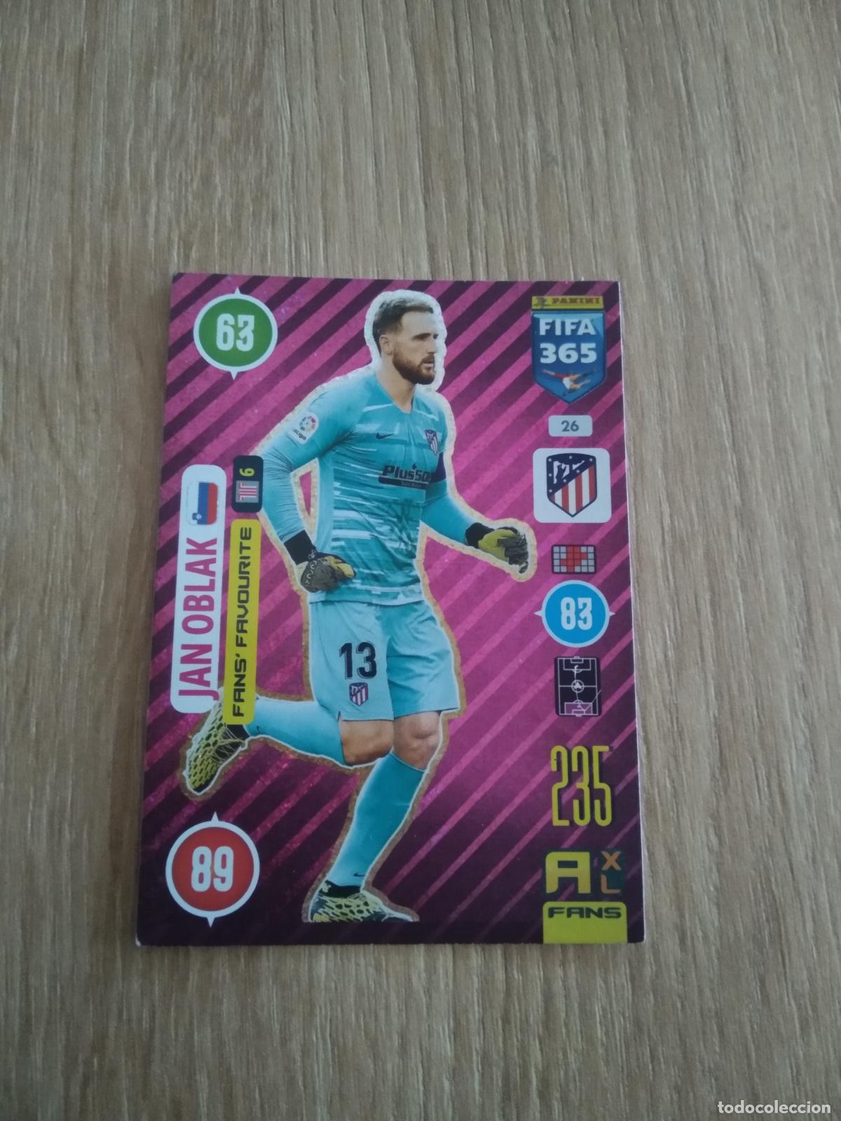 Cromos de F&uacute;tbol: 26 OBLAK ATLETICO DE MADRID CROMO FUTBOL PANINI ADRENALYN 20-21 FIFA 365 2020-2021