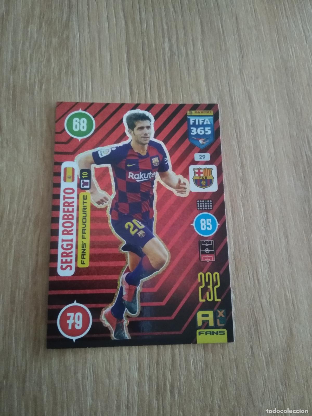 Cromos de F&uacute;tbol: 29 SERGI ROBERTO BARCELONA BAR&Ccedil;A CROMO FUTBOL PANINI ADRENALYN 20-21 FIFA 365 2020-2021