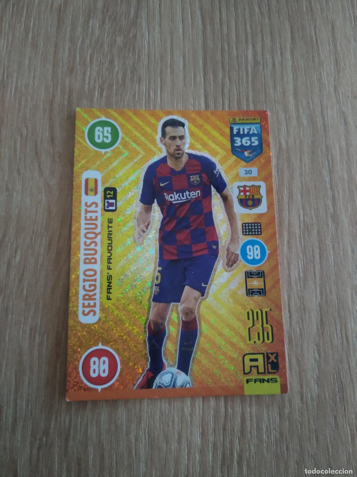 Cromos de F&uacute;tbol: 30 BUSQUETS BARCELONA BAR&Ccedil;A CROMO FUTBOL PANINI ADRENALYN 20-21 FIFA 365 2020-2021