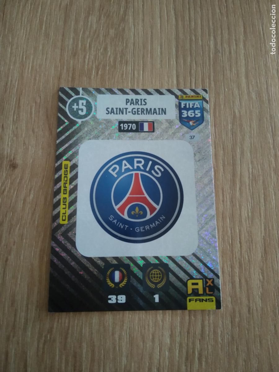 Cromos de F&uacute;tbol: 37 ESCUDO PARIS SAINT GERMAIN PSG CROMO FUTBOL PANINI ADRENALYN 20-21 FIFA 365 2020-2021