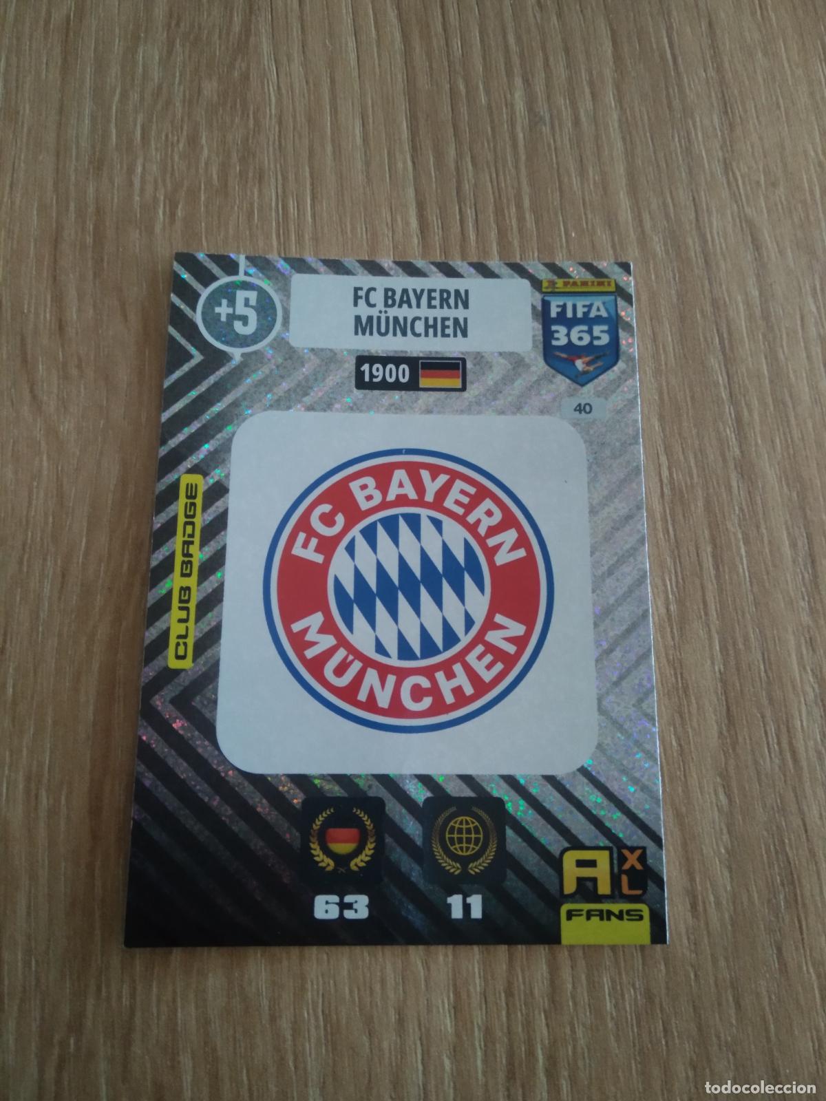 Cromos de F&uacute;tbol: 40 ESCUDO BAYERN MUNICH CROMO FUTBOL PANINI ADRENALYN 20-21 FIFA 365 2020-2021