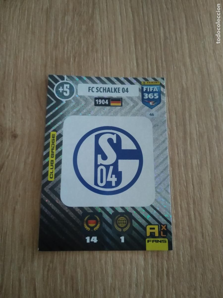 Cromos de F&uacute;tbol: 46 ESCUDO SCHALKE 04 CROMO FUTBOL PANINI ADRENALYN 20-21 FIFA 365 2020-2021