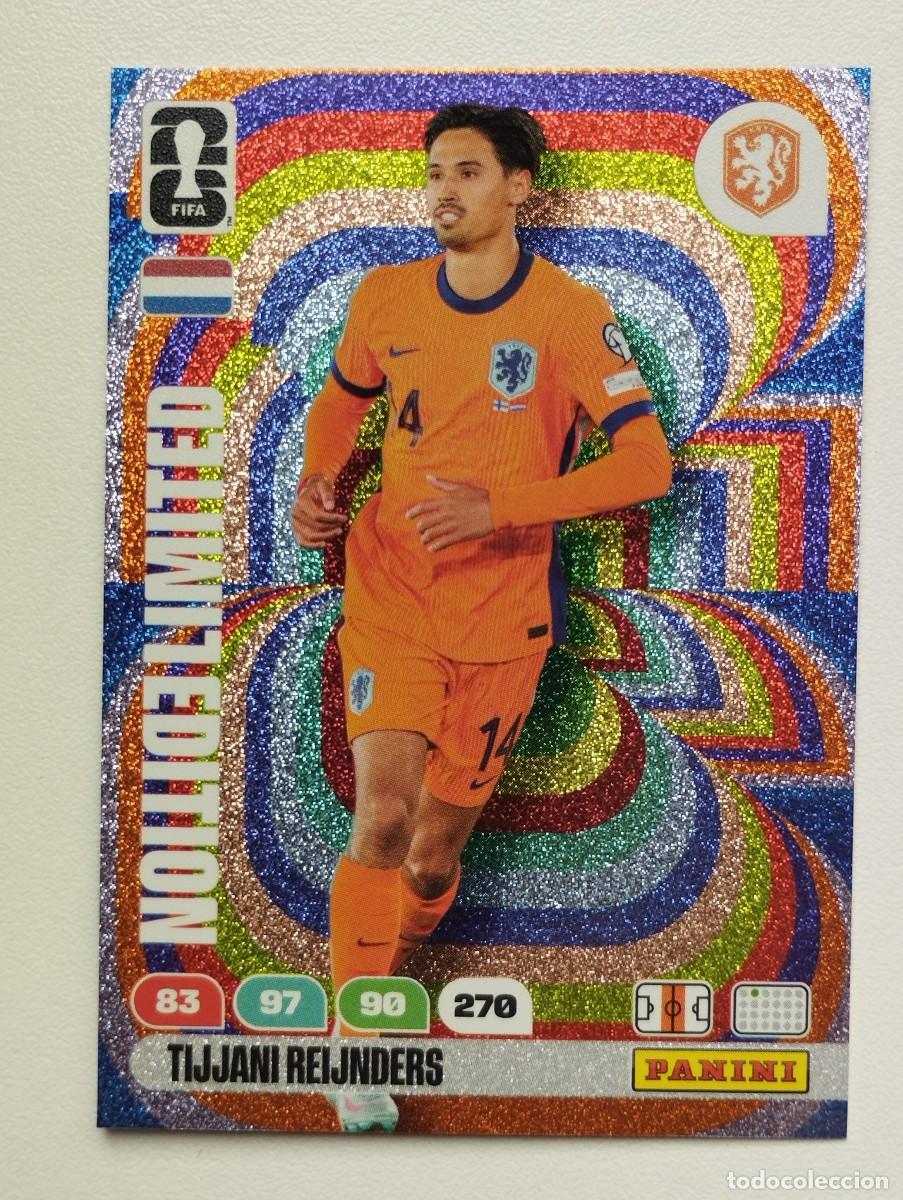Cromos de F&uacute;tbol: CROMO CARD ADRENALYN MUNDIAL WORLD CUP 2026 LIMITED EDITION TIJJANI REIJNDERS HOLANDA PAISES BAJOS