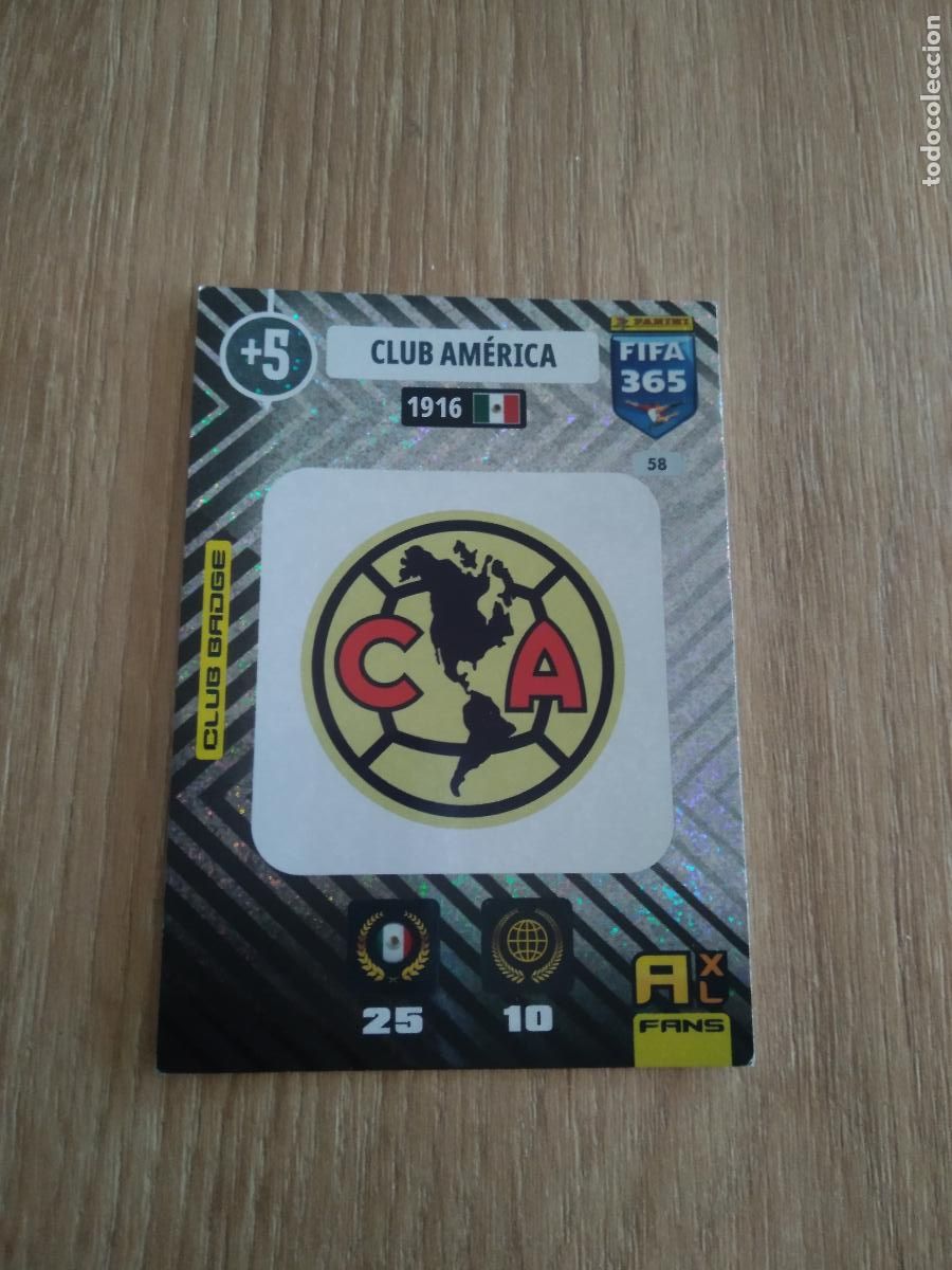 Cromos de F&uacute;tbol: 58 ESCUDO CLUB AMERICA CROMO FUTBOL PANINI ADRENALYN 20-21 FIFA 365 2020-2021