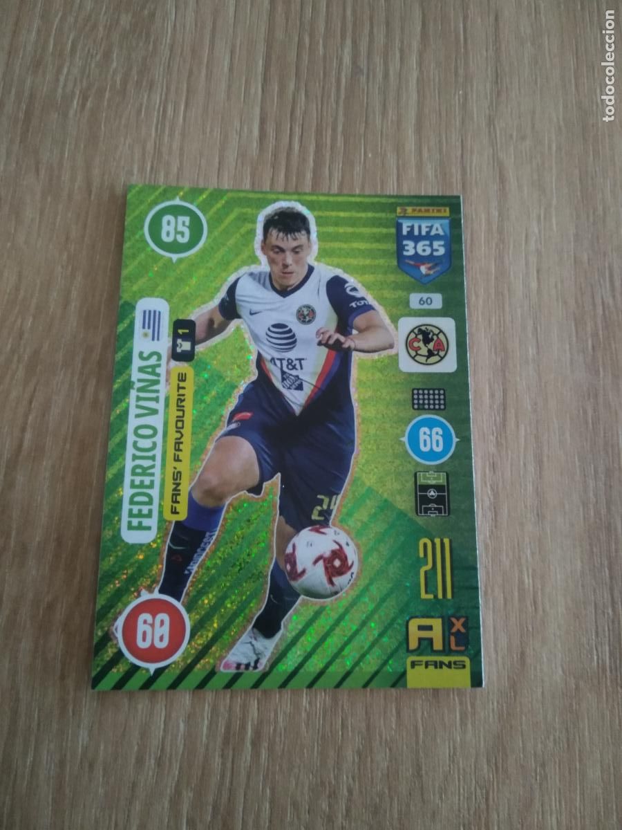 Cromos de F&uacute;tbol: 60 FEDERICO VI&Ntilde;AS CLUB AMERICA CROMO FUTBOL PANINI ADRENALYN 20-21 FIFA 365 2020-2021