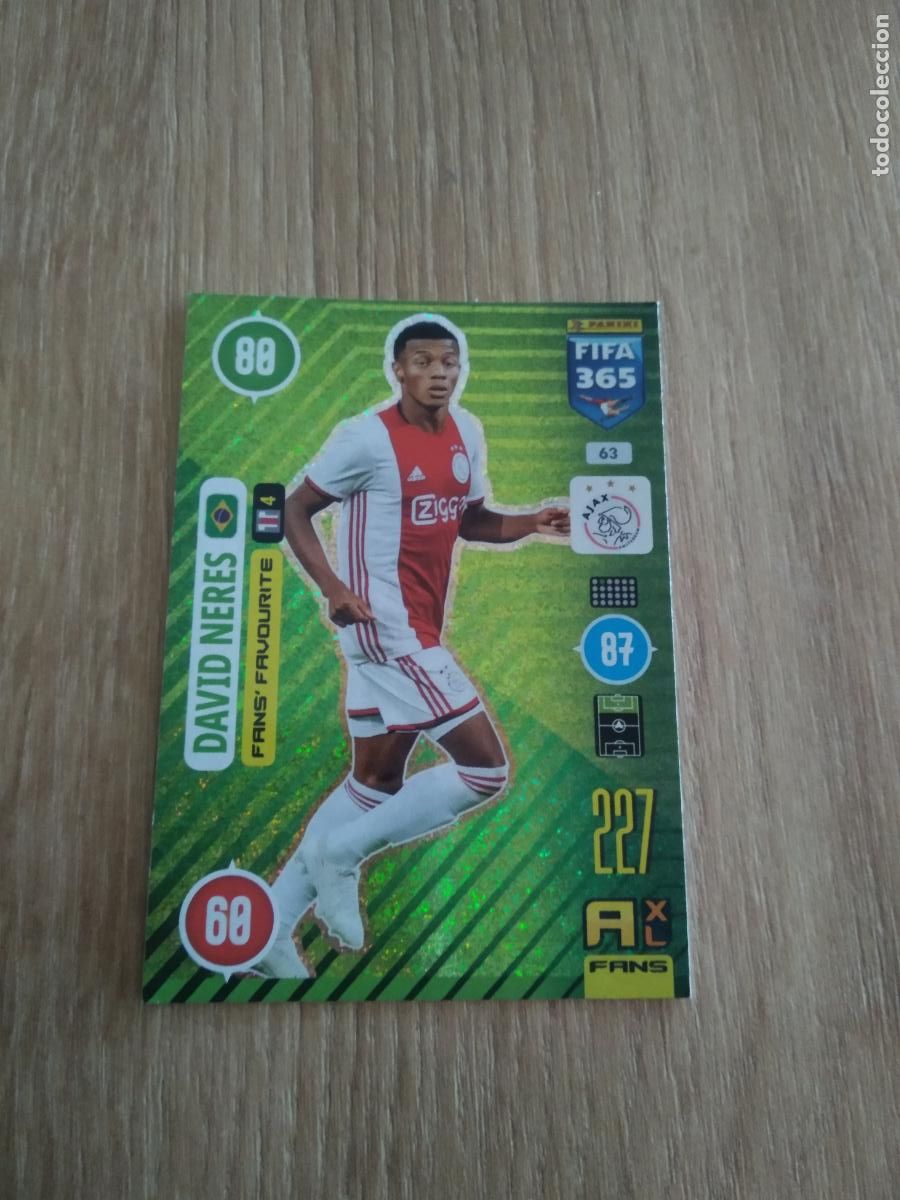 Cromos de F&uacute;tbol: 63 DAVID NERES AJAX CROMO FUTBOL PANINI ADRENALYN 20-21 FIFA 365 2020-2021