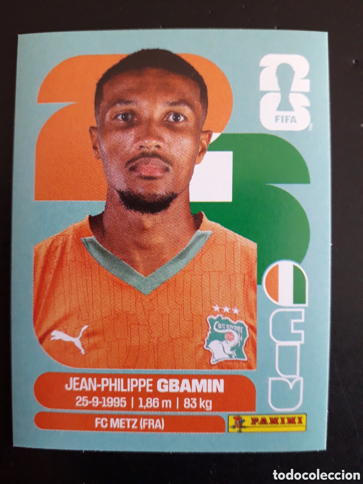Cromos de F&uacute;tbol: GBAMIN COSTA DE MARFIL CIV 14 MUNDIAL F&Uacute;TBOL 2026 FIFA WORLD CUP PANINI SIN PEGAR PEDIDO M&Iacute;NIMO 3&euro;.