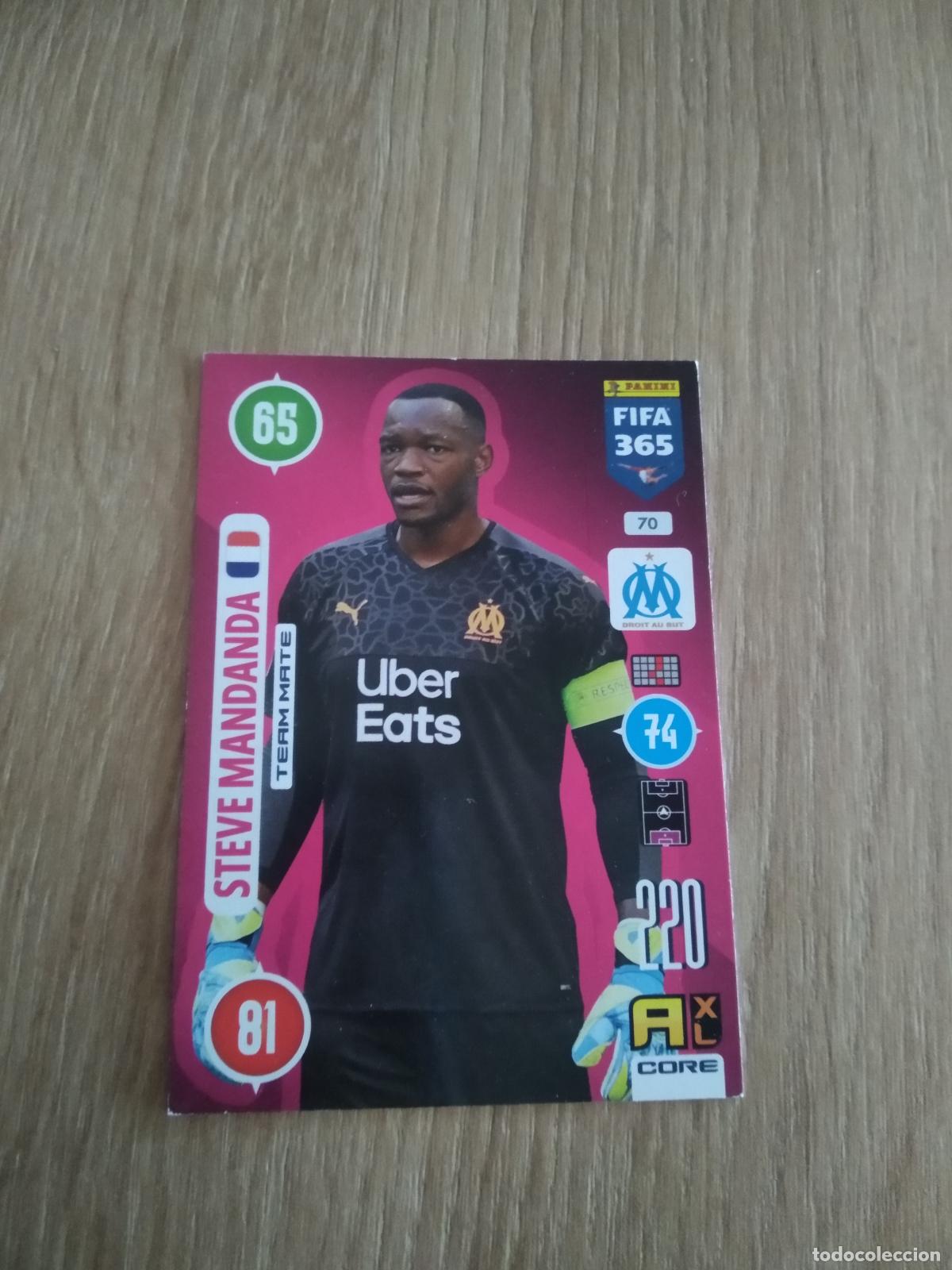 Cromos de F&uacute;tbol: 70 STEVE MANDANDA OLYMPIQUE MARSELLA CROMO FUTBOL PANINI ADRENALYN 20-21 FIFA 365 2020-2021