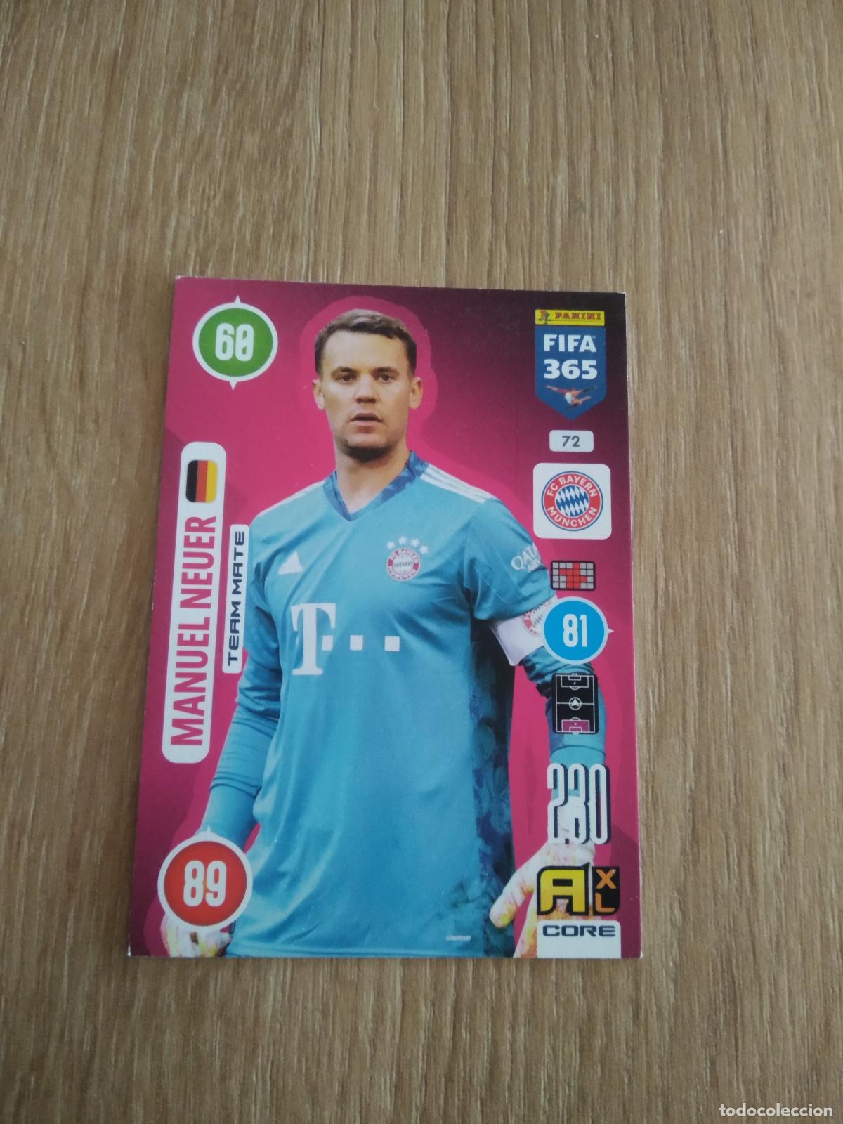 Cromos de F&uacute;tbol: 72 NEUER BAYERN MUNICH CROMO FUTBOL PANINI ADRENALYN 20-21 FIFA 365 2020-2021