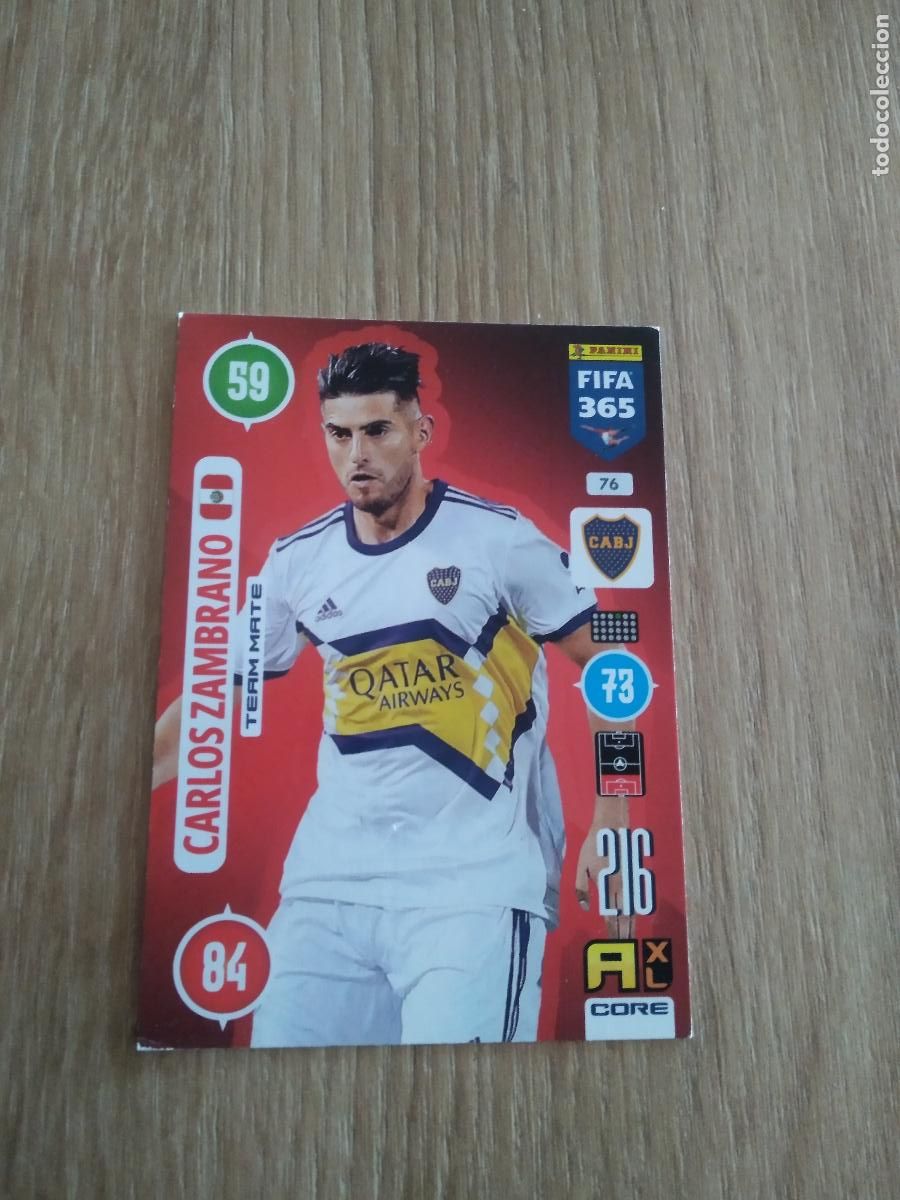 Fu&szlig;ball-Sticker: 76 CARLOS ZAMBRANO BOCA JUNIORS CROMO FUTBOL PANINI ADRENALYN 20-21 FIFA 365 2020-2021