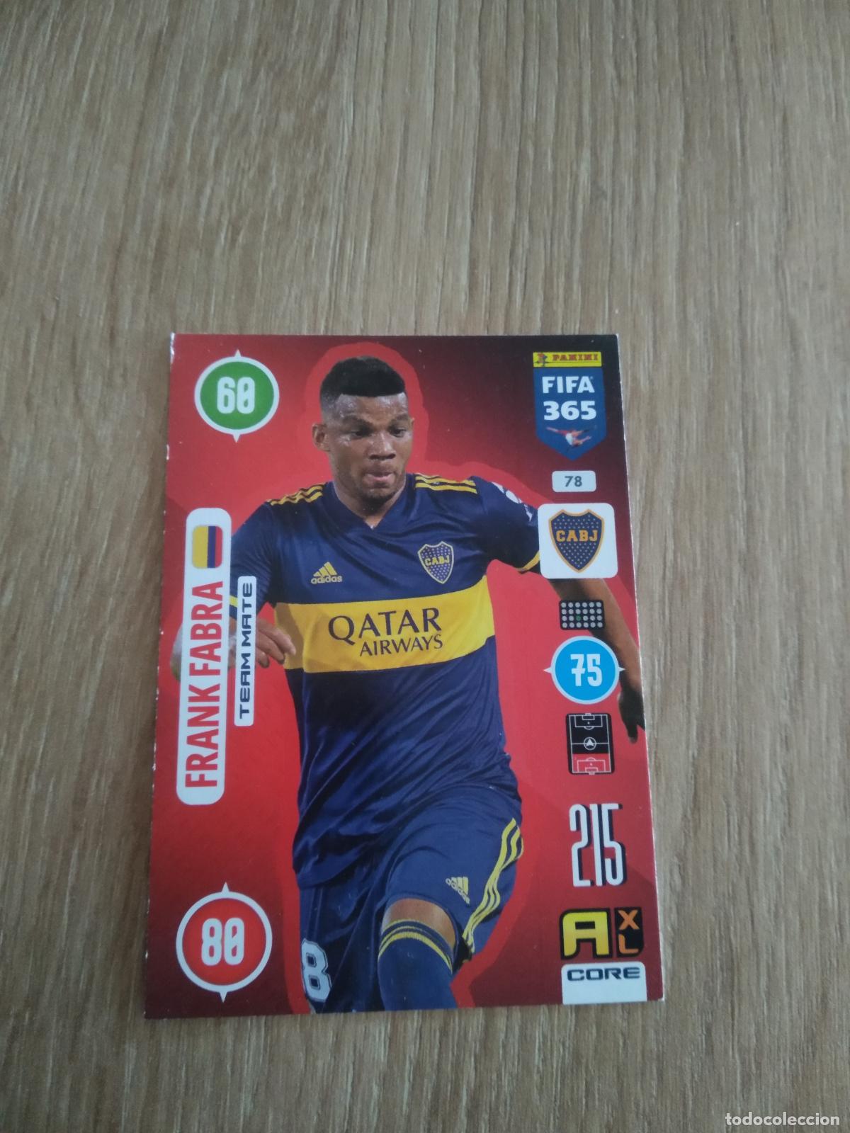 Football Stickers: 78 FRANK FABRA BOCA JUNIORS CROMO FUTBOL PANINI ADRENALYN 20-21 FIFA 365 2020-2021